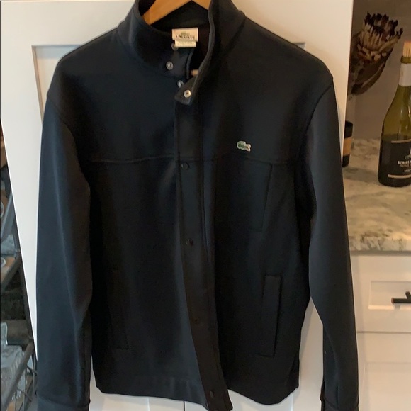 leather jacket lacoste